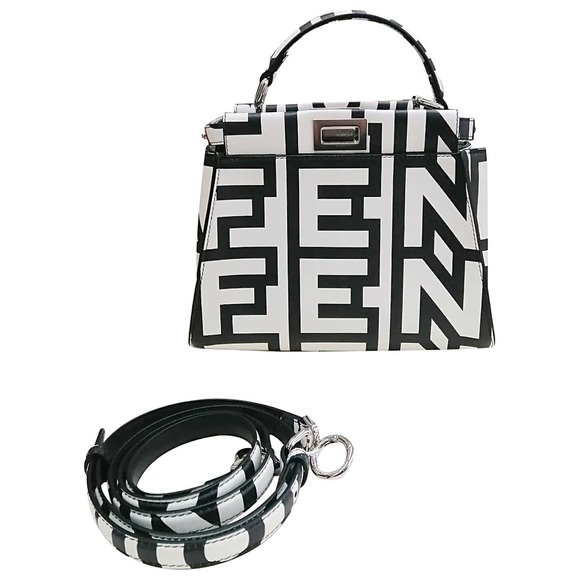 Fendi Black and White Iconic Peekaboo Bag - Picture 3 of 3